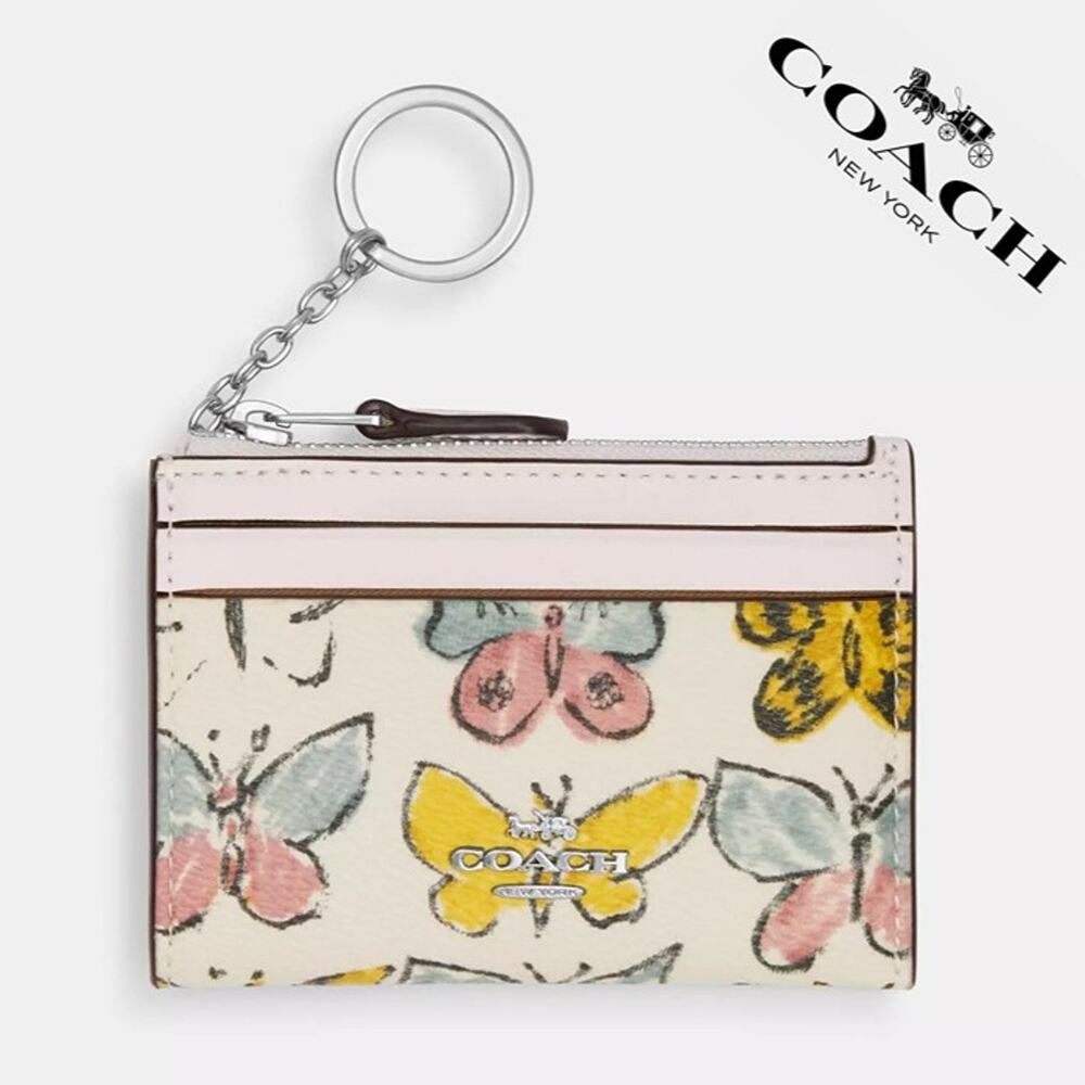 🦋 Coach Mini Skinny Id Case With Butterfly Print
